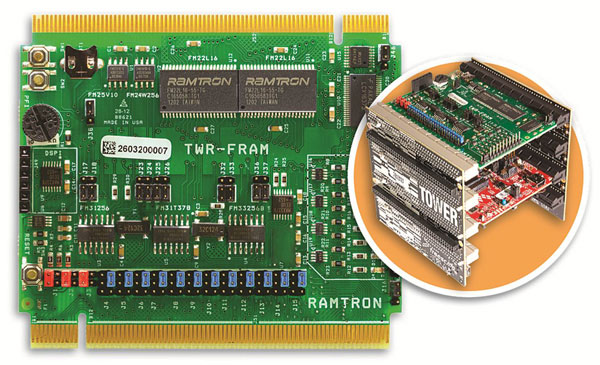 Ramtron�Ƴ����c�w˼����Tower Systemһ��ʹ�õ�F-RAM�惦��ģ�K