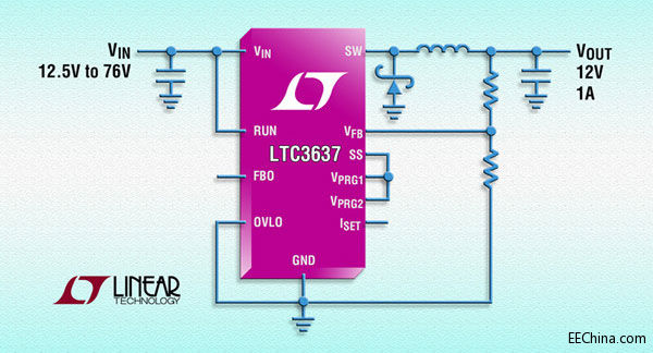 ���������Ƴ��o�B(t��i)����H��12µA��76V��1A�������D(zhu��n)�Q��LTC3637