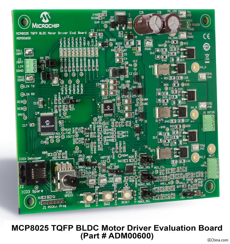 Microchip �Ƴ�ȫ��3��BLDC�ŘO�����������Դģ�K��LIN�հl��������ģʽ