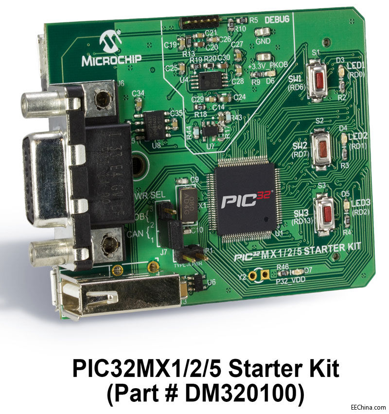 Microchip�Ƴ�ȫ�µͳɱ�PIC32MX1/2/5ϵ��32λ��Ƭ�C