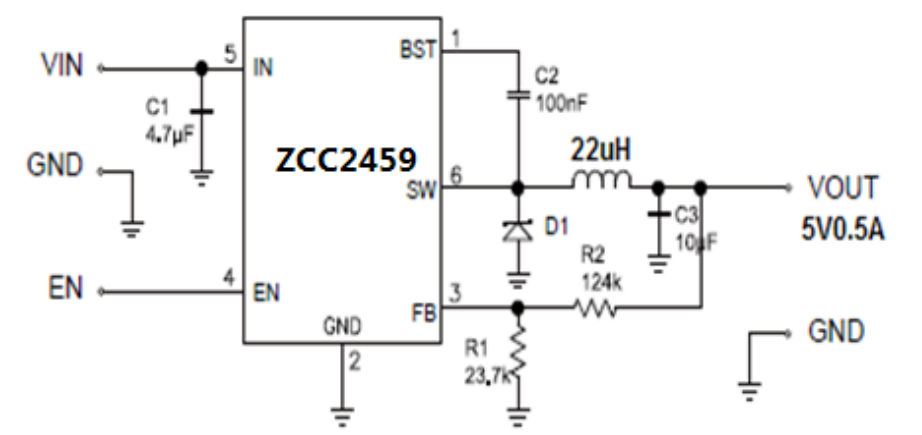 MP2459  ZCC245960V,0.5AԴ