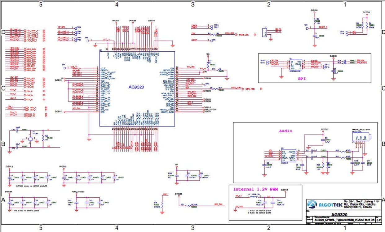 USB TYPEC�DHDMI+VGA TYPEC docking���� AG9320
