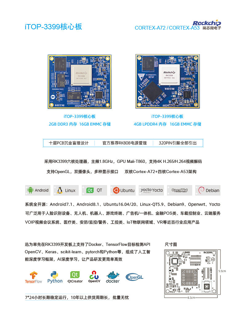 ��о΢RK3399�_�l��CORTEX-A72+CORTEX-A53֧��Android8.1ϵ�y