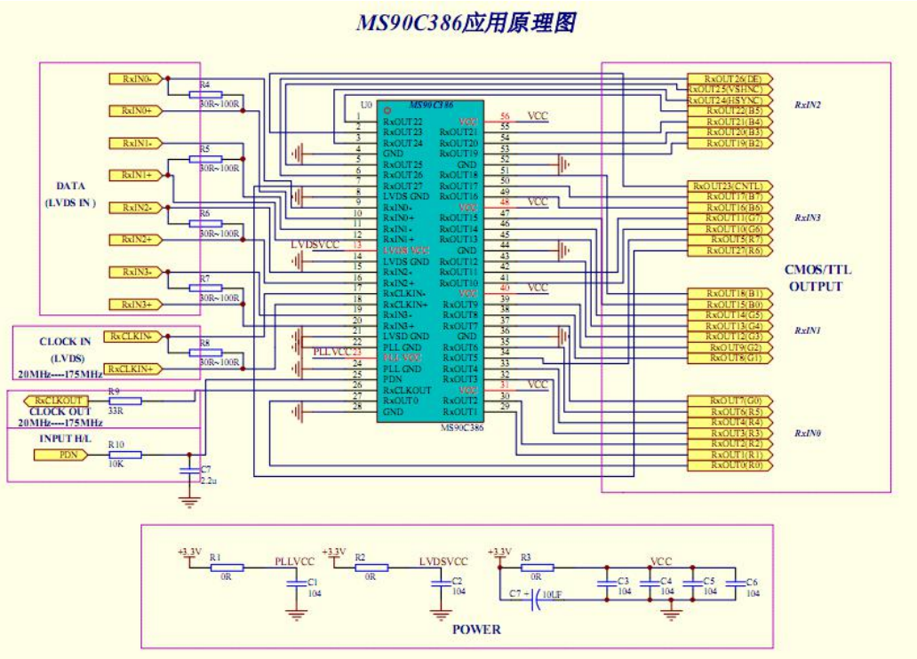 \ڱOؔz^ӡC 24bit lʽӿоƬMS90C386