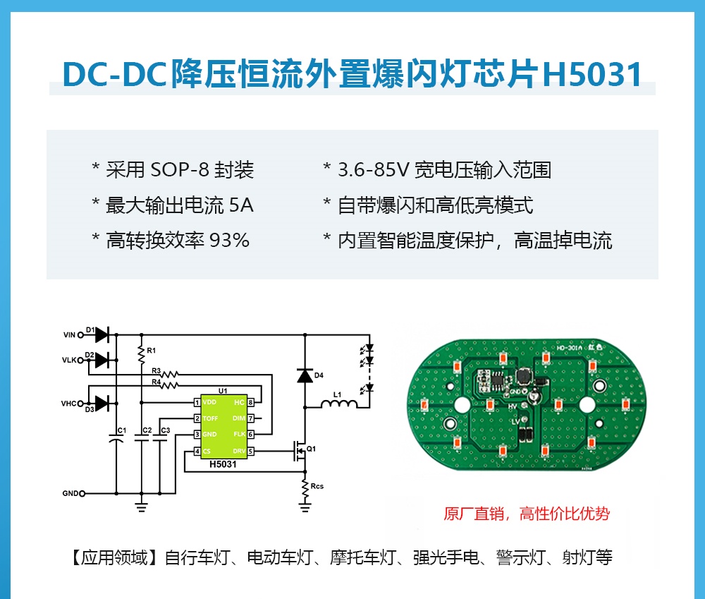 a܇оƬ85V72V60V48V24V12V9V5A-H5031ֱ֧W-ߵ-PWM-ģM{ⷽʽ