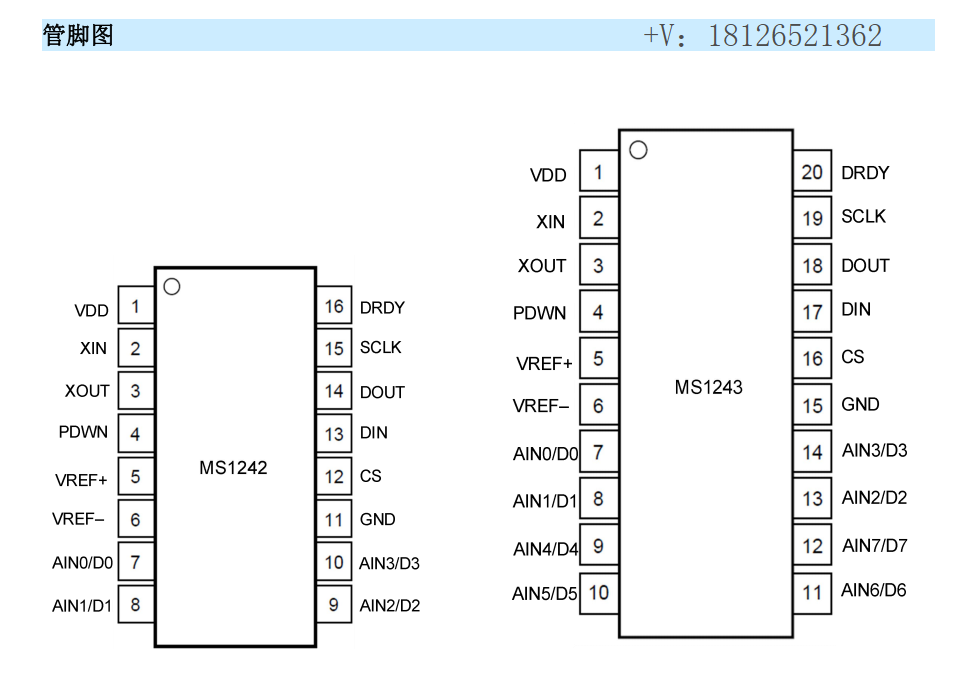 MS1243ģDQPin to PinADS1243