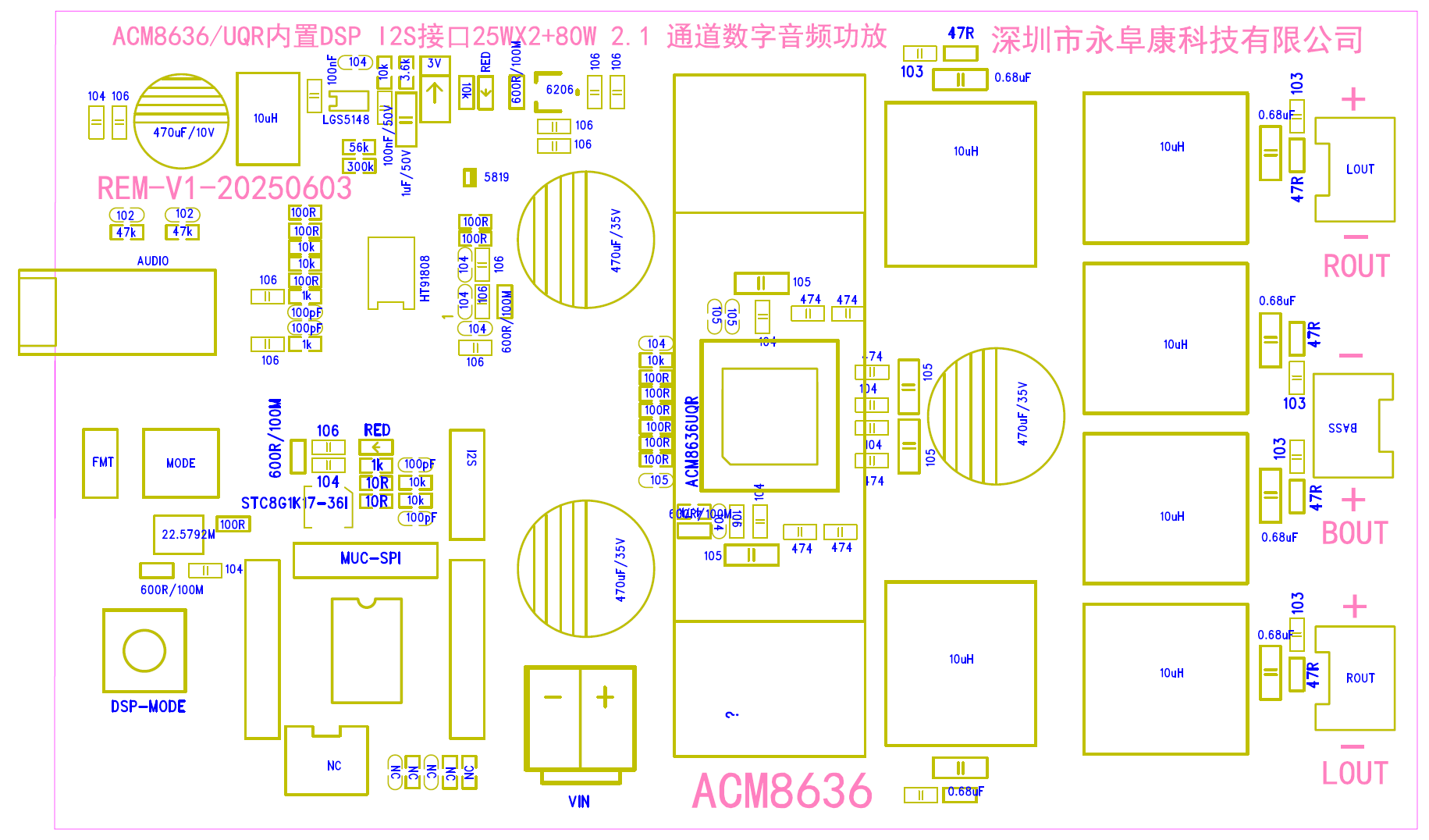 ACM8636 оƬ60W+2X30WI2Sݔ2.1ֹIC