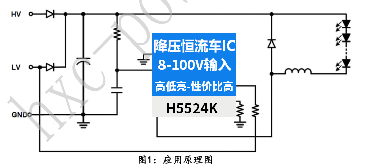 100V͉LED܇IC-H5524K ֧90V60V48V30V24V12V9VоƬ ߵ-ԃrȸ