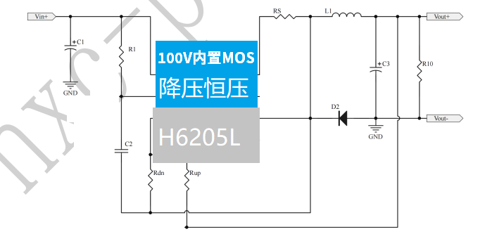 100V㉺оƬH6205L 24V30V36V48V60V72V80VD3.3V5V12V4ADC-DCǸxԴоƬ
