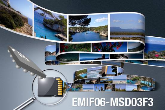 ST�Ƴ��¿��Ƭ����EMI�V���c�o늷�늣�ESD�����o�ɷN���ܵ�оƬEMIF06-MSD03F3