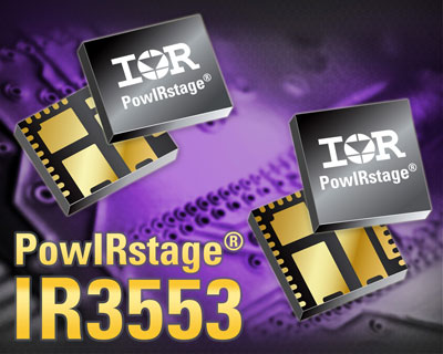 ����С�ߴ猍�F���������Ч�ʵ�IR3553 40A PowIRstage��IR��