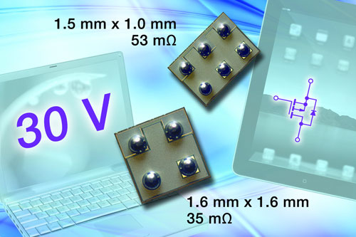 �ɿ�ߴ���С��?q��)�ͨ�����͵�P�ϵ�30 VоƬ��(j��)MOSFET��Vishay��