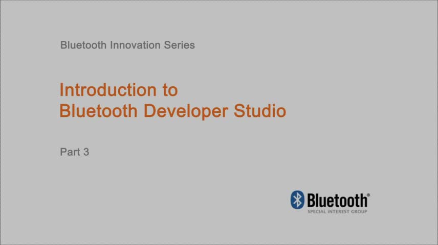 Bluetooth Developer Studioʹҕl3ҕl